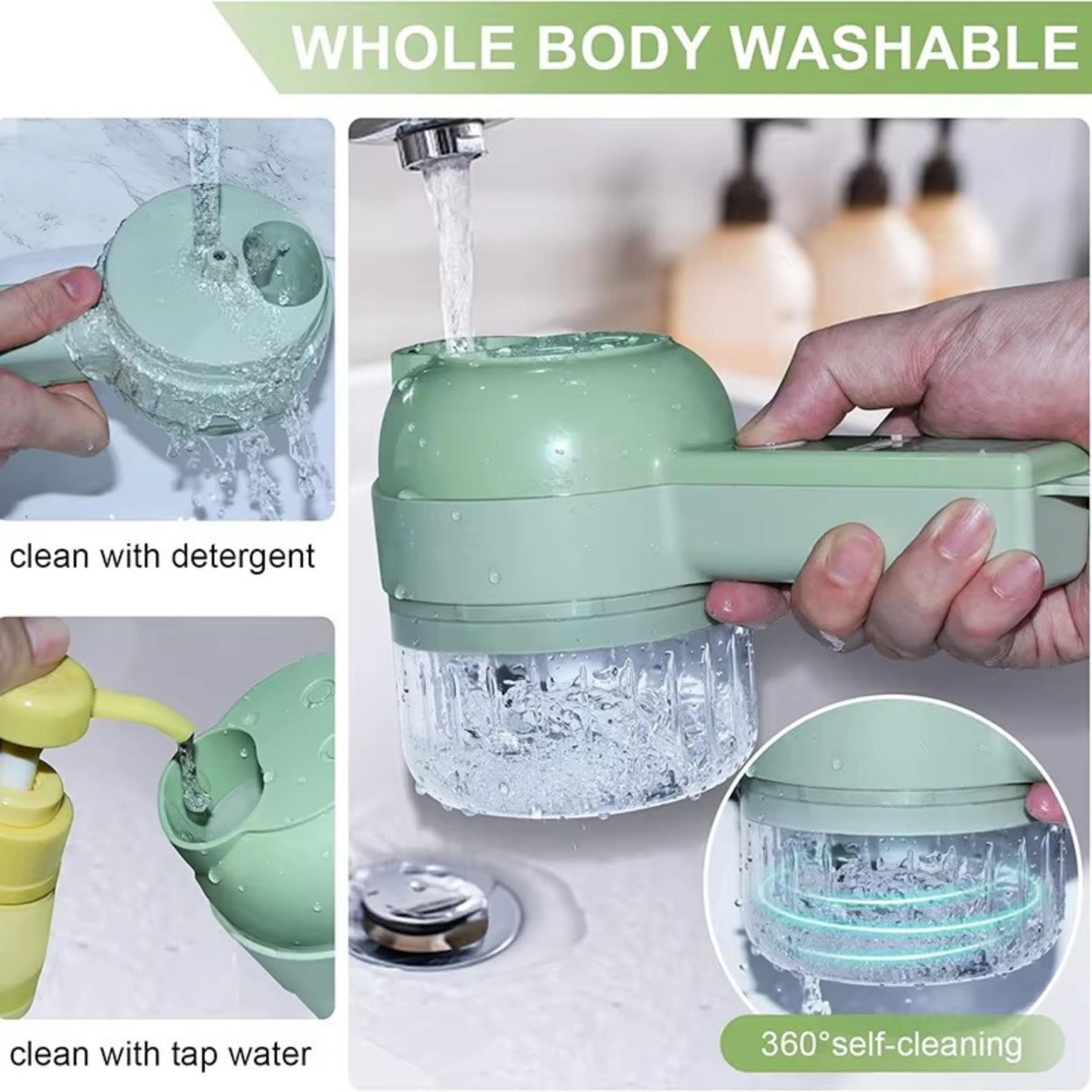 Electric 4-in-1 Food Chopper & Slicer