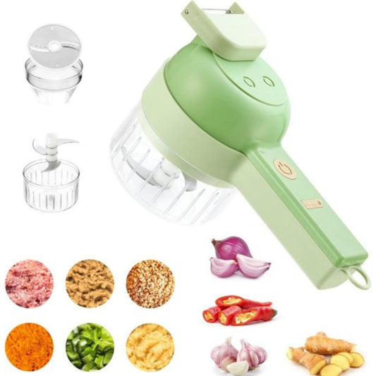 Electric 4-in-1 Food Chopper & Slicer