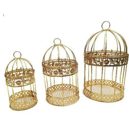 Metallic Bird Cages For Home Decor
