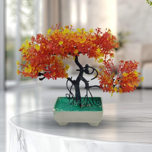 Bonsai Tree Room Decor For Home (Orange)